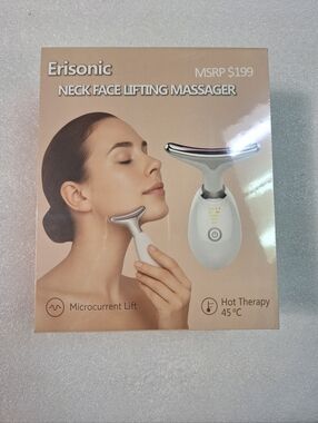 NEW Erisonic Neck & Face Lifting Massager - Micro-current Lift, hot therapy 45°C